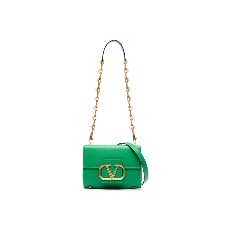 Valentino GARAVANI Calfskin Shoulder Bag, Crossbody Bag Women's Green-1