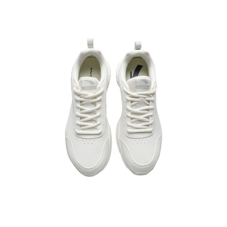 Anta Running Collection Slip Resistant Low Top Casual Running Shoes Men's White-3