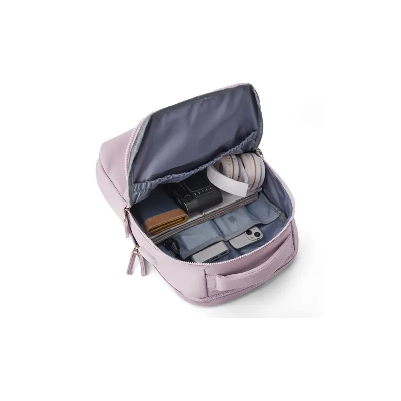 QING QI ZHE Fabric Laptop Bag Travel Bag Backpack Unisex Black/Gray/Blue/Green/Ecru/Purple-39