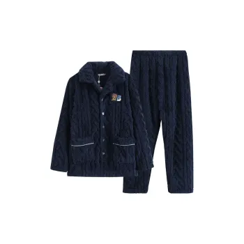 FENTENG x LINE FRIENDS Brown Bear Pajama Set Men's Royal Blue