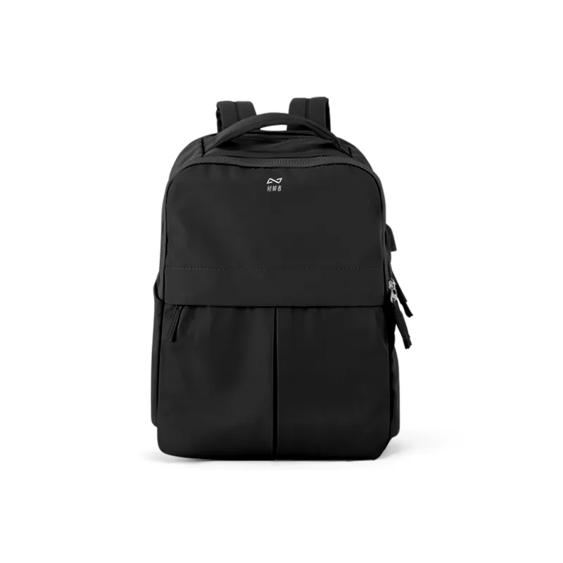 QING QI ZHE Fabric Laptop Bag Travel Bag Backpack Unisex Black/Gray/Blue/Green/Ecru/Purple-1