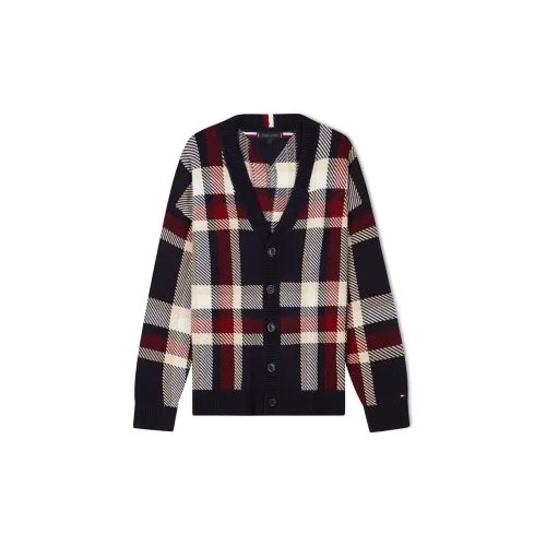 Tommy Hilfiger Plaid-check Ribbed-knit Cardigan