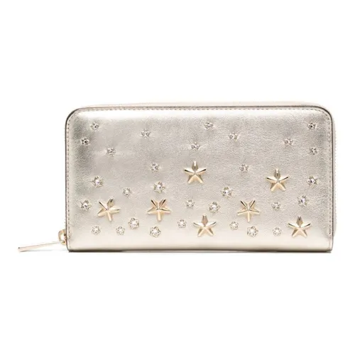 Jimmy Choo Calfskin Wallet Women's Metallic