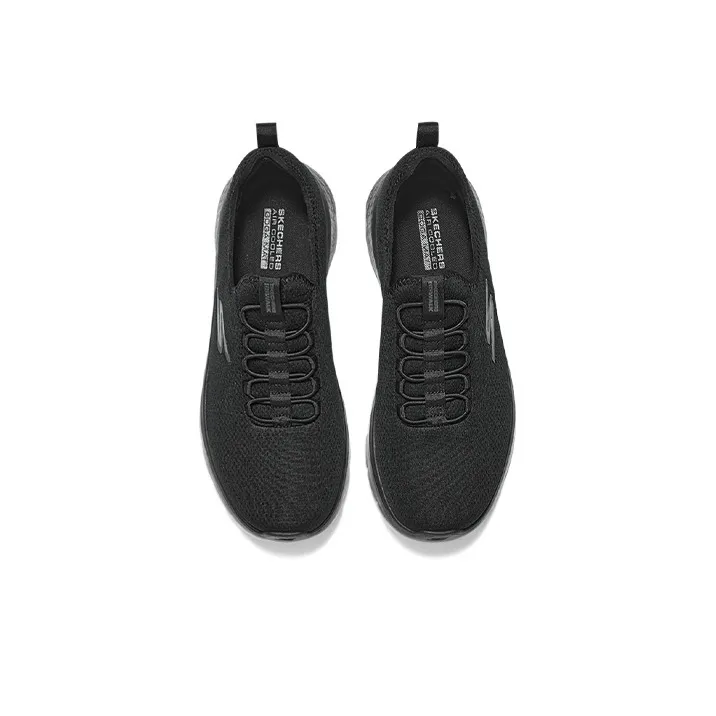 Skechers Go Walk Fle Anti Slip Wear Resistant Low Top Casual Shoes Men's All Black-3