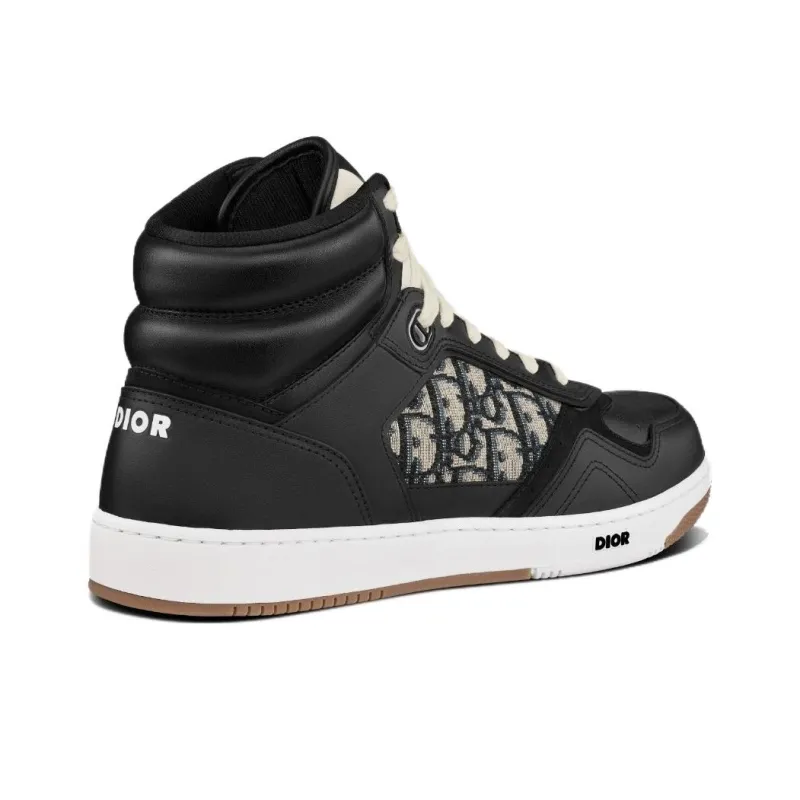 DIOR B27 High Top Black Beige Black DIOR Oblique Jacquard-3