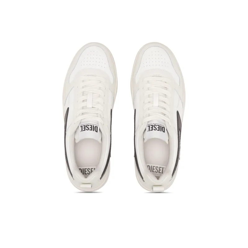 DIESEL S-Ukiyo Low-Top Skateboard Shoes Men's Black White-4