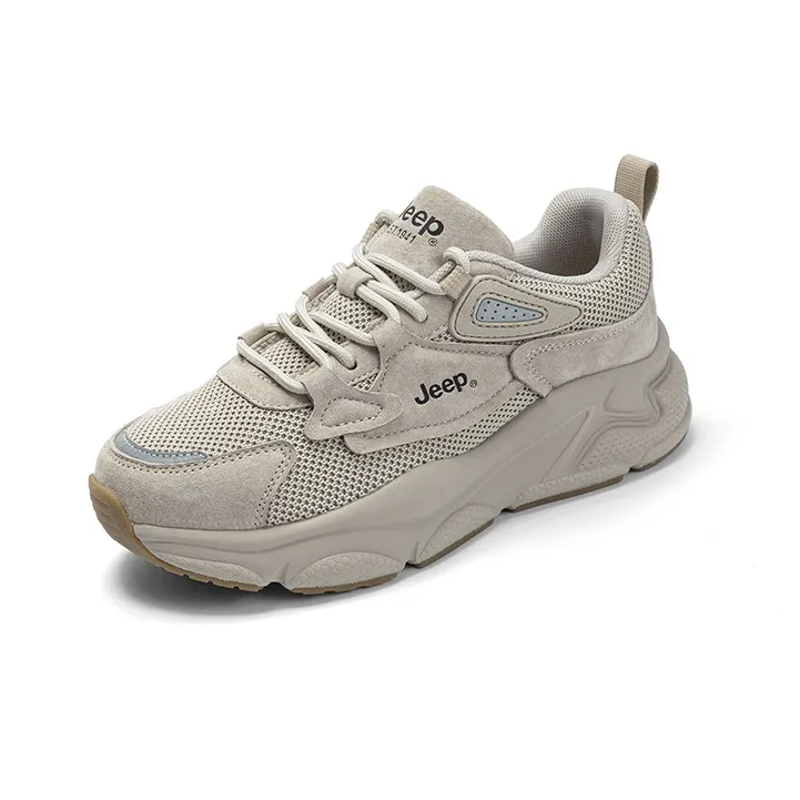 Jeep Wear resistant, Lightweight, Breathable, And Non slip. Low Top Chunky Sneakers Women's Gray-1