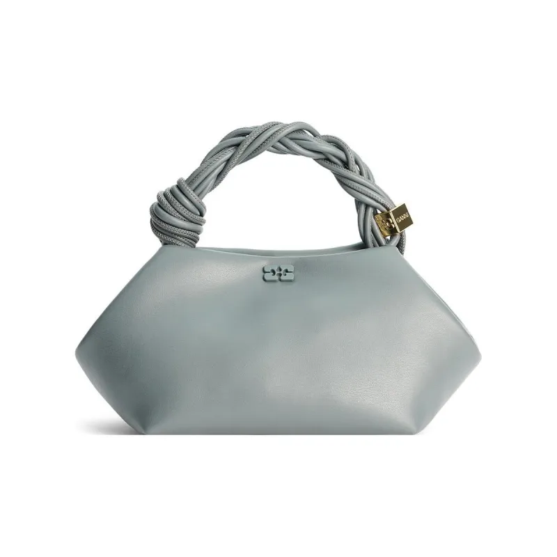 GANNI Ohoskin Recycled Leather Portable Crossbody Bag Shoulder Bag Women's Dark Gray-0