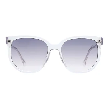 Kappa Plate Frame Oval Sunglasses Unisex Silver White
