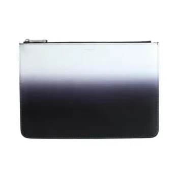 GIVENCHY Leather Clutch Men's Black/White
