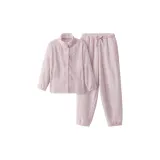 Women's Lapel-Pink Purple Stripes