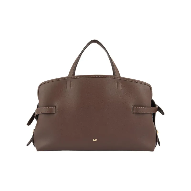 Anya Hindmarch Calfskin Shoulder Bag Crossbody Bag Handbag Women's Coffee-2