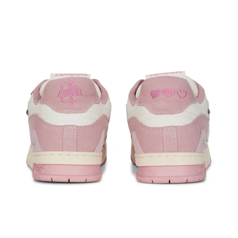 HARSH AND CRUEL Star Ring Shoes Cushioning Lightweight Breathable Low Top Skateboard Shoes Unisex Pink Diamond Denim-3