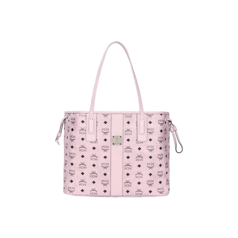MCM Liz Visetos Artificial Leather Combo Bag Tote Bag Shopping Bag Shoulder Bag Handbag Large Size Women's Nude Pink-1