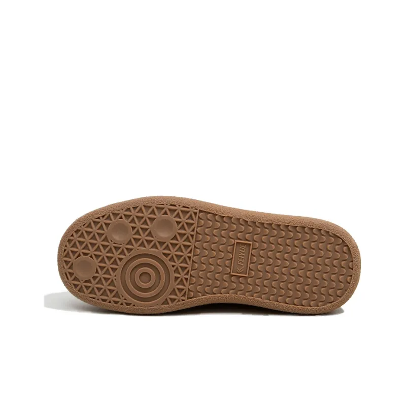 Feiyue Anti Slip Wear Resistant Low Top Skateboard Shoes Women's White/Brown-4