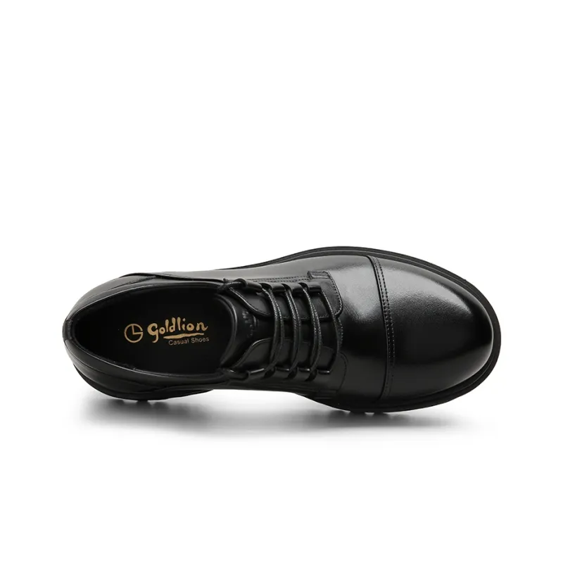 GOLDLION Dress Shoes Men Low Top Brown/Black-7