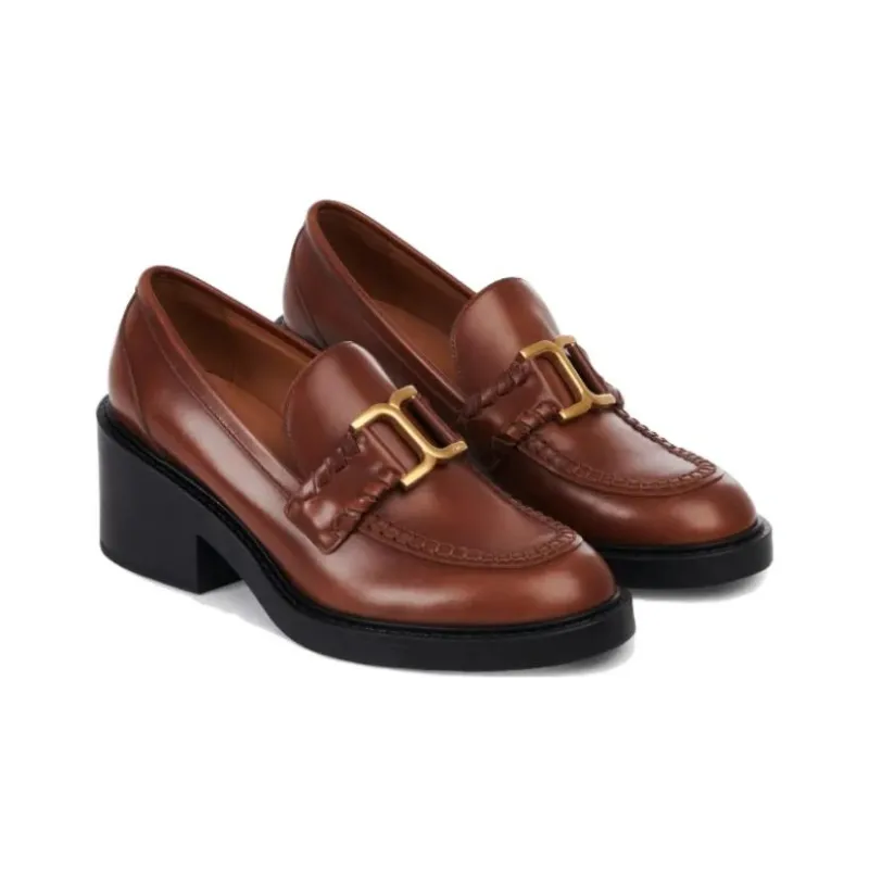 Chloé Marcie 60mm Leather Loafers-2