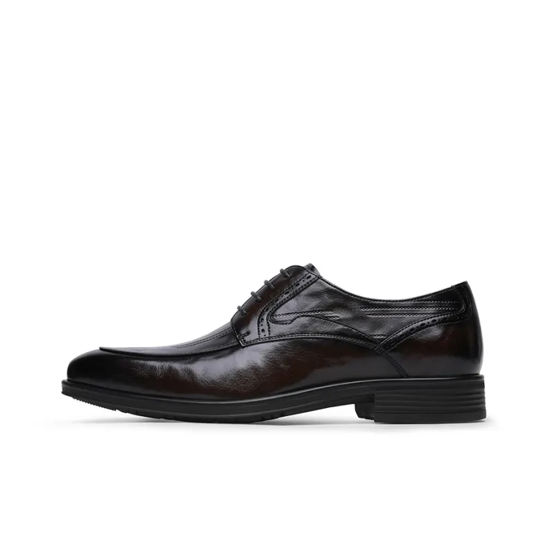 GOLDLION Dress Shoes Men Low Top Black/Brown-5