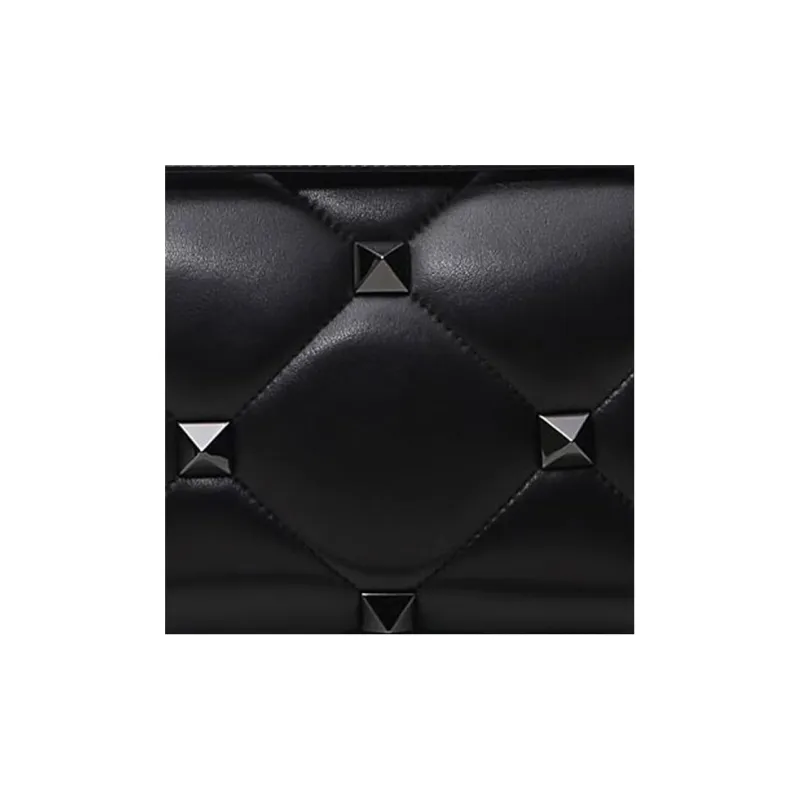 Valentino Leather Shoulder Bag Women's Black-3