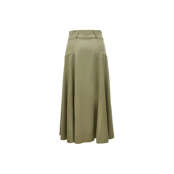 ONLY Denim Long Skirts Women's E03 Deep Morning Green DEEP LICHEN GREEN-1
