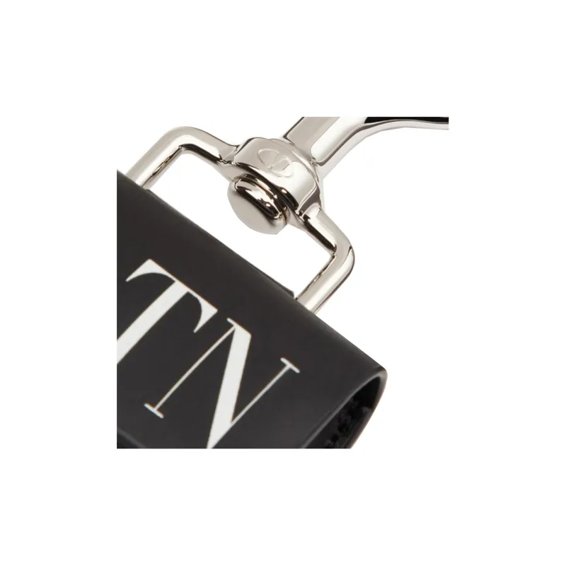 Valentino Cow Leather Earphone Case Men's Black-3