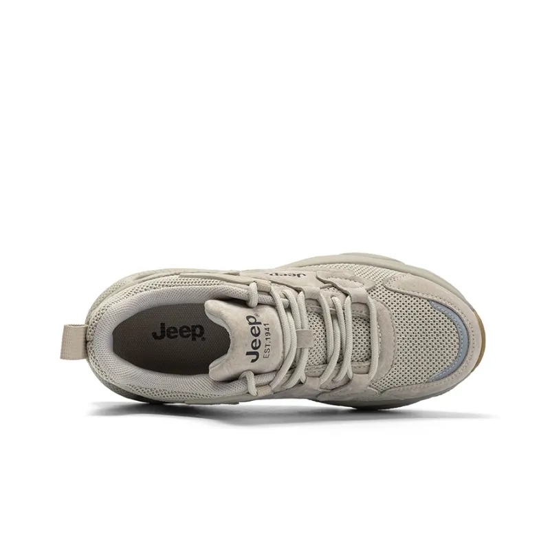 Jeep Wear resistant, Lightweight, Breathable, And Non slip. Low Top Chunky Sneakers Women's Gray-2