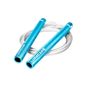 LUXIAOJUN Professional Racing Non Countable Jump Ropes Adults Steel Wire+Rubber Rope, Aluminous Controller 3m
