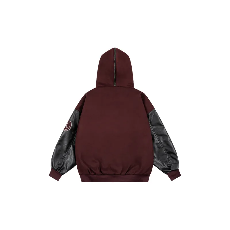 XINYINSU Baseball Jacket Unisex Black-8