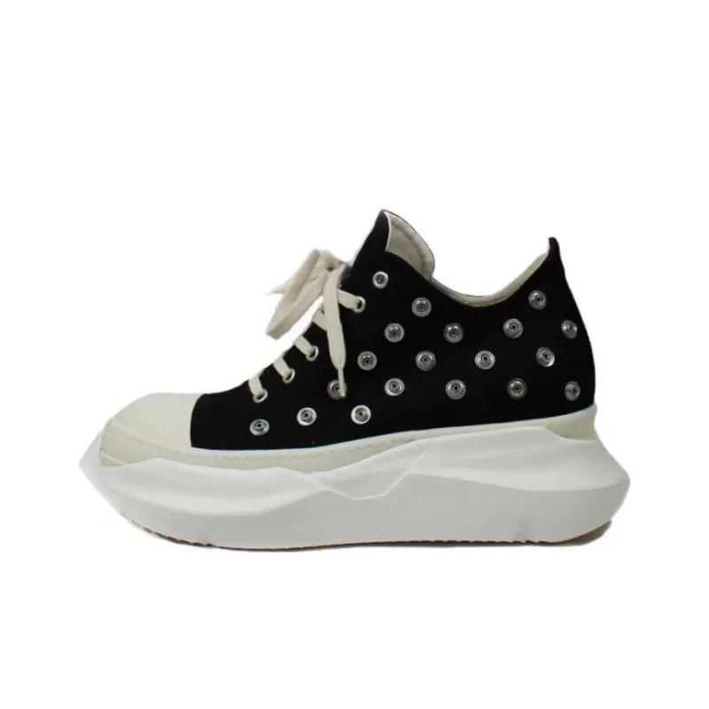 Rick Owens DRKSHDW Abstract Low Sneak Studded Black Milk-0
