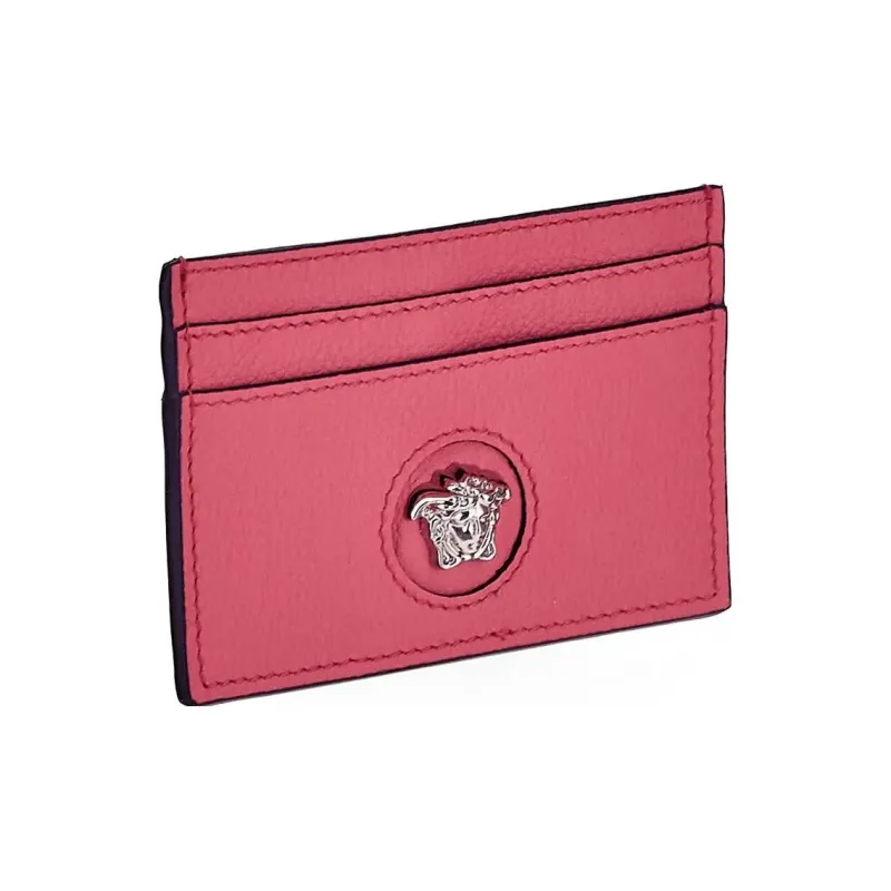 VERSACE La Medusa Cow Leather Card Holder Card Holder Women's Pink-1
