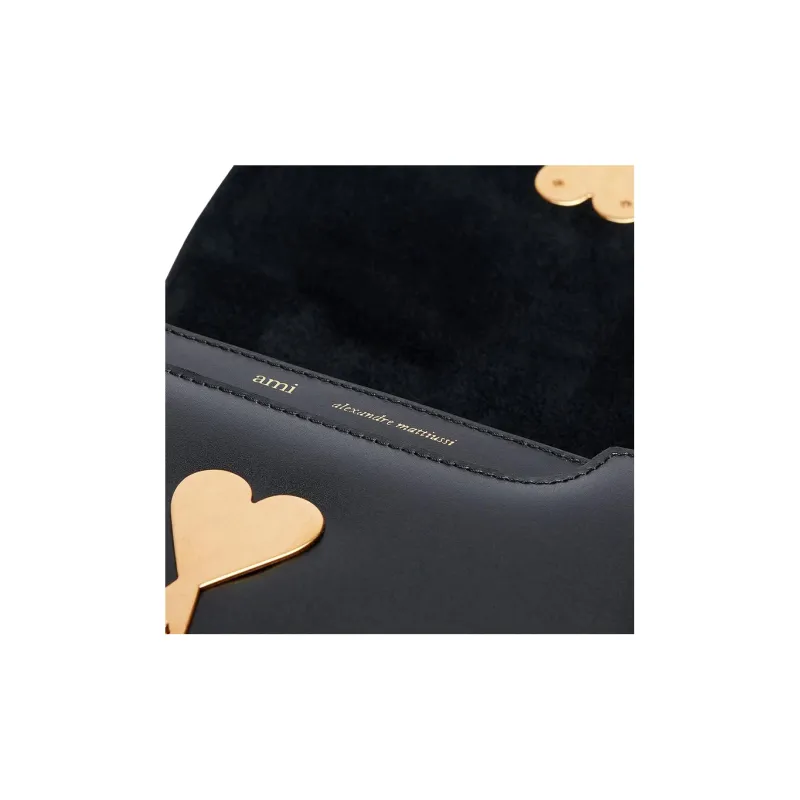 AMIPARIS Cow Leather Envelope Bag, Handbag, Shoulder Bag Women's Black-3