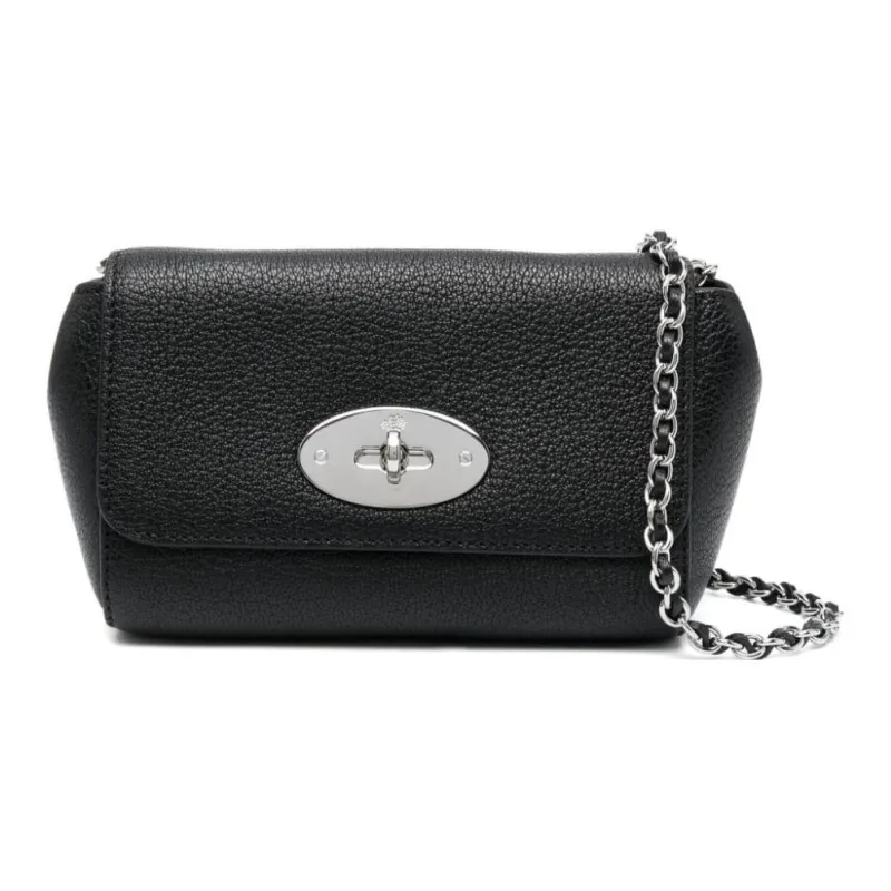 Mulberry Calfskin Shoulder Bag, Crossbody Bag Mini Women's Black-0