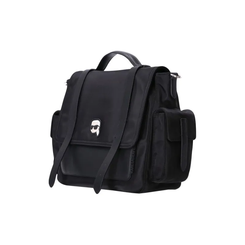 KARL LAGERFELD Polyamide With Polyurethane Messenger Bag Shoulder Bag Crossbody Bag Handbag Women's Black-1