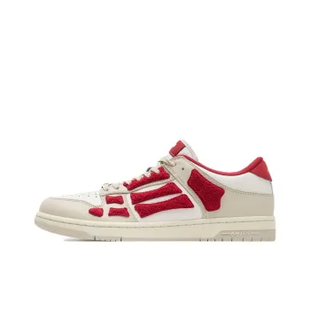 AMIRI Skel Top Low White Red Chenille