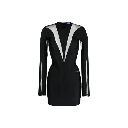 Mugler Long-Sleeved Dresses Women's Black