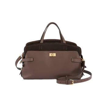 Anya Hindmarch Calfskin Shoulder Bag Crossbody Bag Handbag Women's Coffee