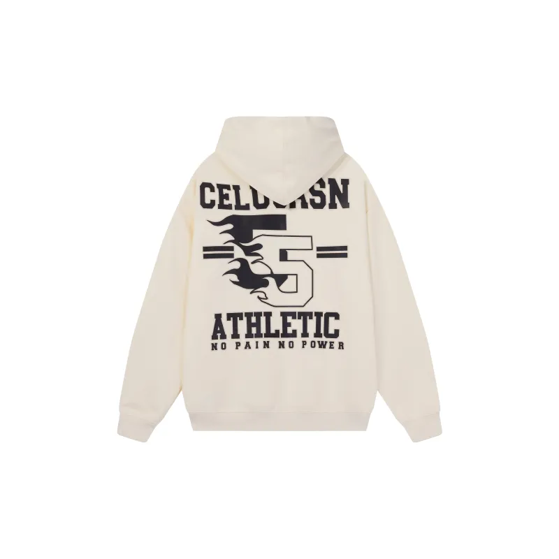 CELUCASN Sweatshirts Unisex Cream Apricot-1