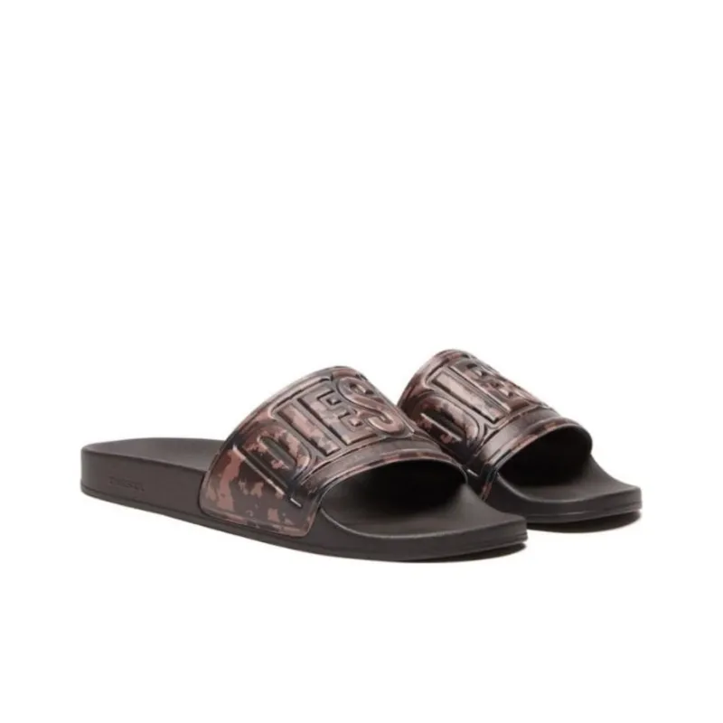 DIESEL Sa-Mayemi Cc X Logo-embossed Sildes-1