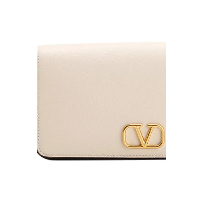 Valentino Cow Leather One Shoulder Crossbody Clutch Regular Women's Ecru-4