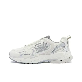 QIAODAN Kaiyuan 1.0 Cushioning, Wear Resistant Low Top Casual Shoes Men's White Gray