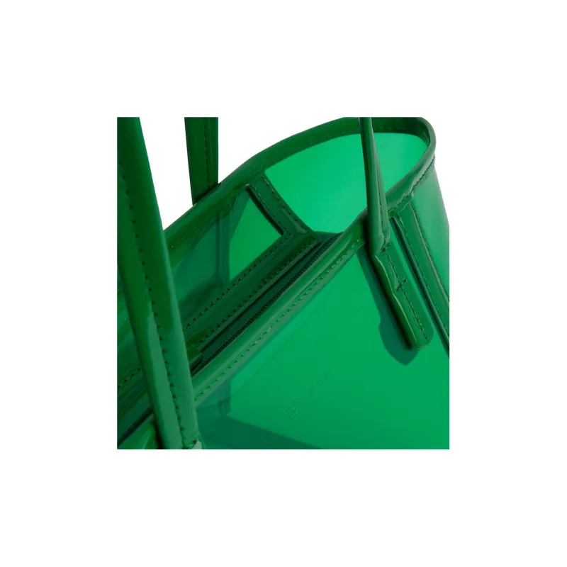 By Far PVC Tote Bag, Shopping Bag, Shoulder Bag, Handbag Women's Green-7