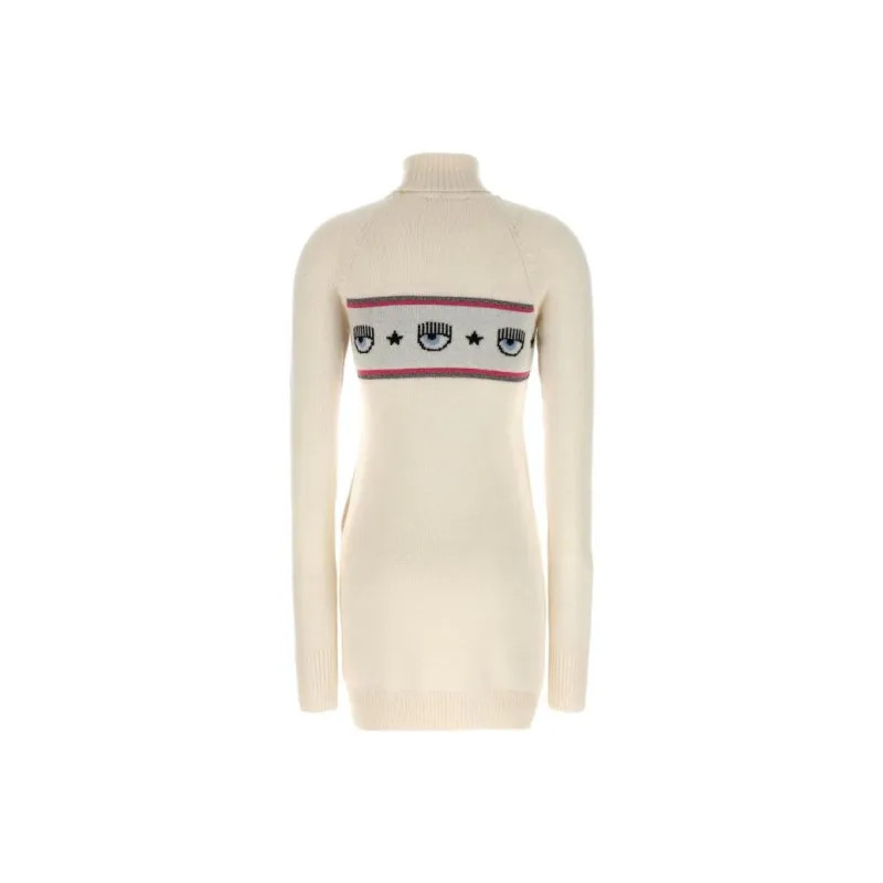 CHIARA FERRAGNI Logomania Knitted Mini Dress-1