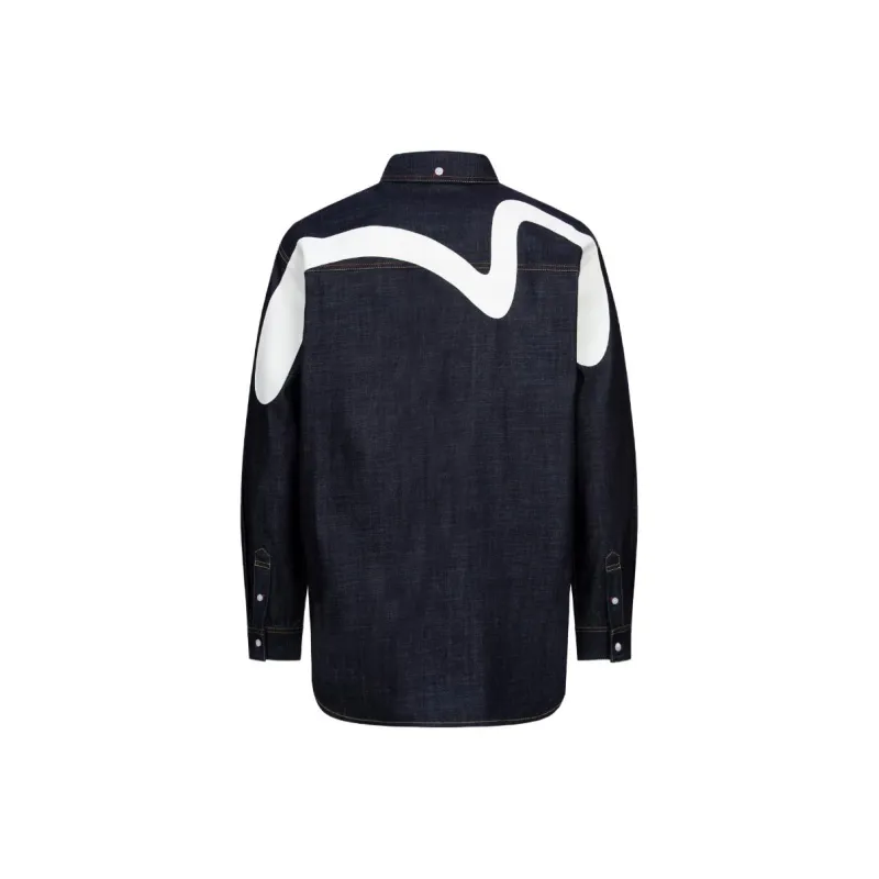 EVISU Shirts Men Denim Blue-1