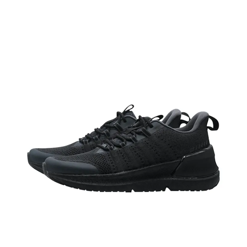 FREE TIE Breathable And Lightweight Low Top Running Shoes Men's Black-1