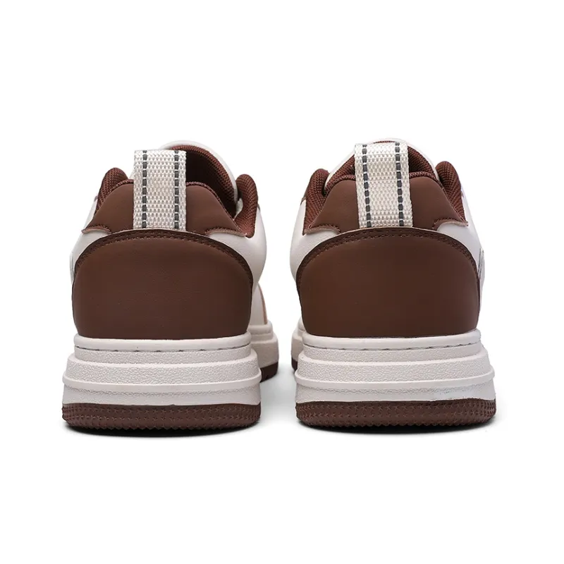 LM Creative Chao 1.0 Anti-Slip Wear-Resistant Low-Top Skateboard Shoes Unisex White Chocolate-4