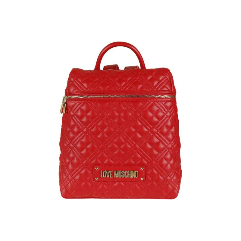 LOVE MOSCHINO Polyurethane Backpack Women's Bright Red-0