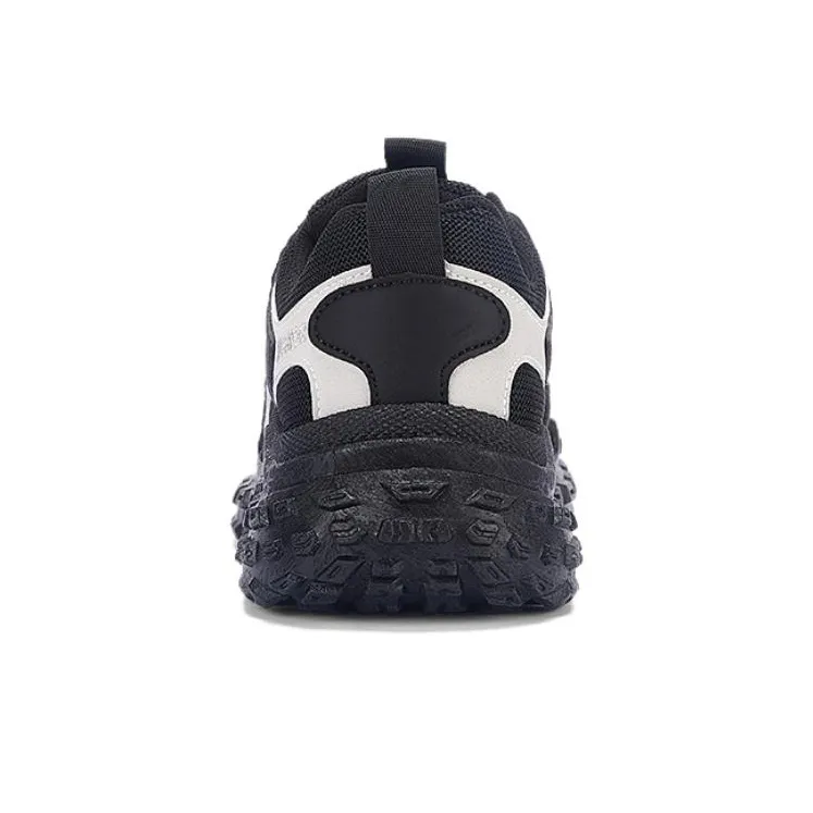 Warrior Cushioning Anti Slip Wear Resistant Breathability Low Top Chunky Sneakers Men's Black-3