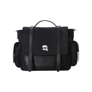 KARL LAGERFELD Polyamide With Polyurethane Messenger Bag Shoulder Bag Crossbody Bag Handbag Women's Black