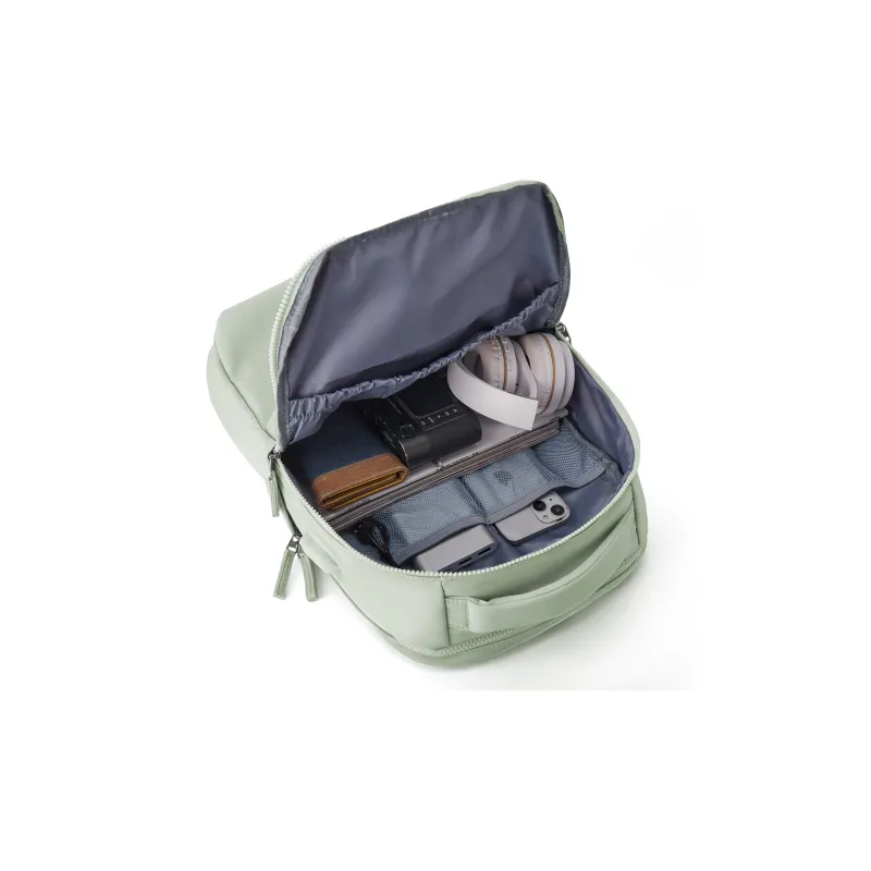 QING QI ZHE Fabric Laptop Bag Travel Bag Backpack Unisex Black/Gray/Blue/Green/Ecru/Purple-24