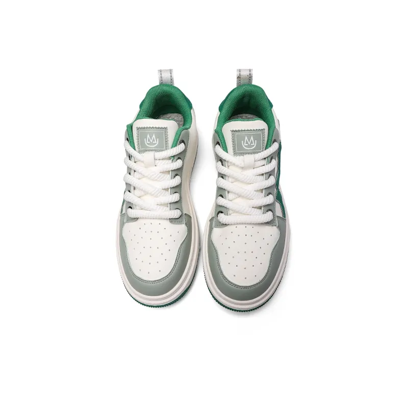 LM Creative Chao 1.0 Cushioning Low-Top Skateboard Shoes Unisex White Fruit Green-3